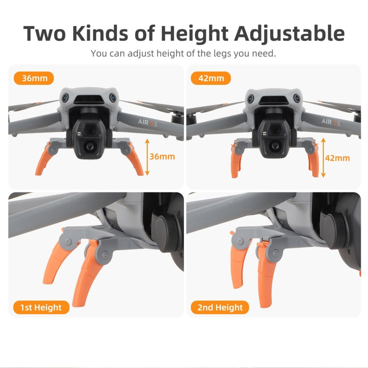 For DJI Air 3S / 3 Sunnylife Landing Gear Extensions Heightened Spider Gears Support Leg For DJI Air 3S / 3 Sunnylife Landing Gear Extensions Heightened Spider Gears Support Leg